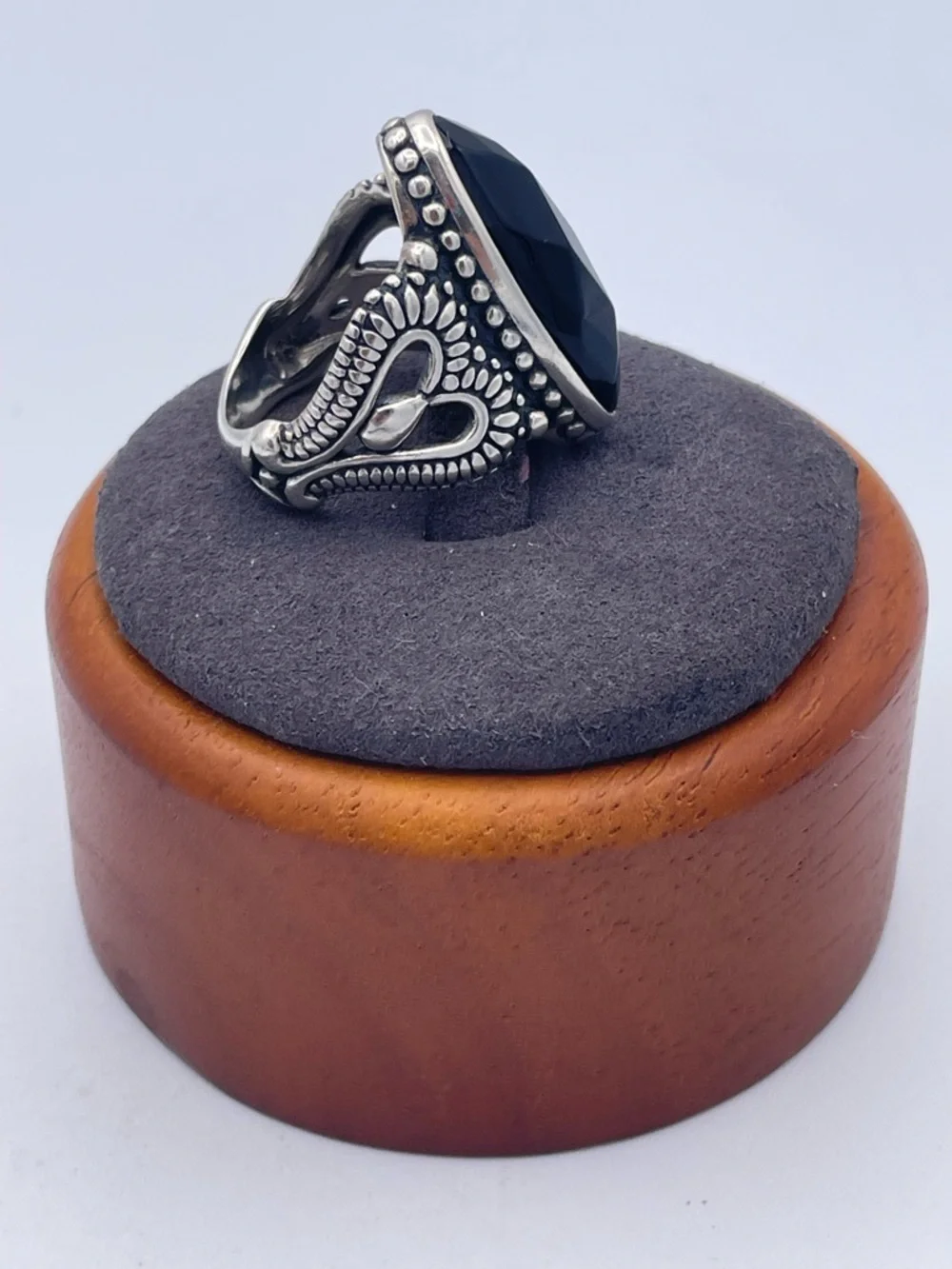 Carolyn Pollack Relios 925 Sterling Silver Onyx Statement Ring Southwestern